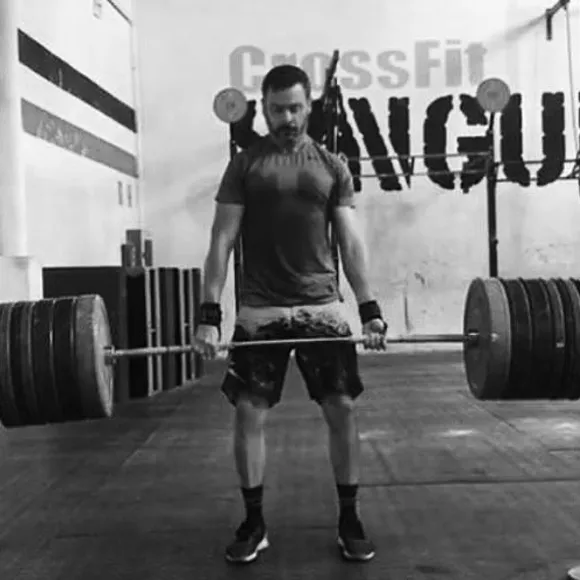 Gabriel Domínguez entrenando en el box
