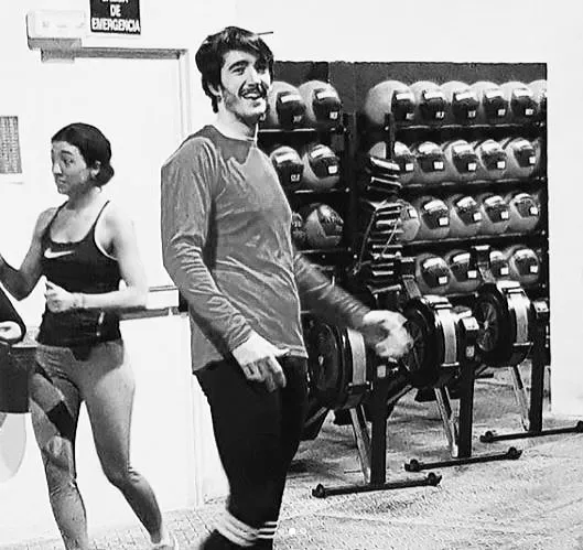 Javier Patón entrenando en el box